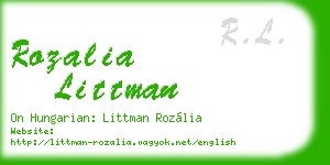 rozalia littman business card